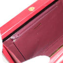 CHANEL Matelasse Chain Shoulder Bag Leather Red Gold CC Auth 152456V-25