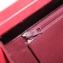 CHANEL Matelasse Chain Shoulder Bag Leather Red Gold CC Auth 152456V-26