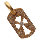 Chrome Hearts Tiny Cutout Cross Charm 22K Gold Auth 152458SM-1