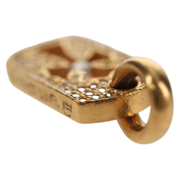 Chrome Hearts Tiny Cutout Cross Charm 22K Gold Auth 152458SM