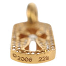 Chrome Hearts Tiny Cutout Cross Charm 22K Gold Auth 152458SM-14