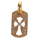Chrome Hearts Tiny Cutout Cross Charm 22K Gold Auth 152458SM-2