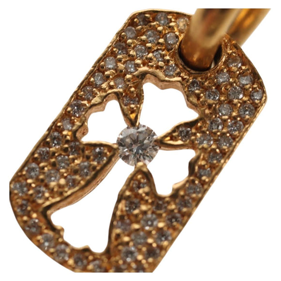 Chrome Hearts Tiny Cutout Cross Charm 22K Gold Auth 152458SM