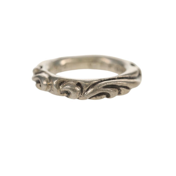 Chrome Hearts Scroll Band Ring Ag925 Silver #1(JP Size) Auth 152460M