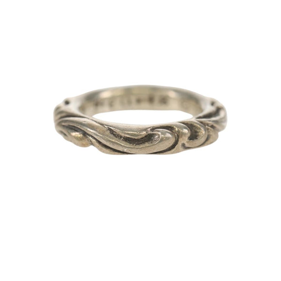 Chrome Hearts Scroll Band Ring Ag925 Silver #1(JP Size) Auth 152460M