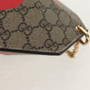 GUCCI GG Supreme Chain Shoulder Bag PVC Beige Gold 678131 Auth 152468AM-16