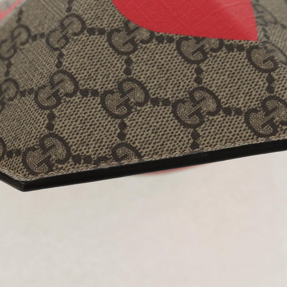 GUCCI GG Supreme Chain Shoulder Bag PVC Beige Gold 678131 Auth 152468AM