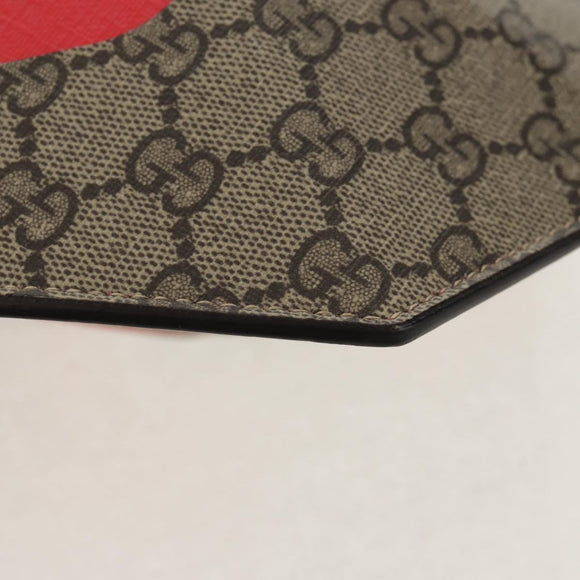 GUCCI GG Supreme Chain Shoulder Bag PVC Beige Gold 678131 Auth 152468AM