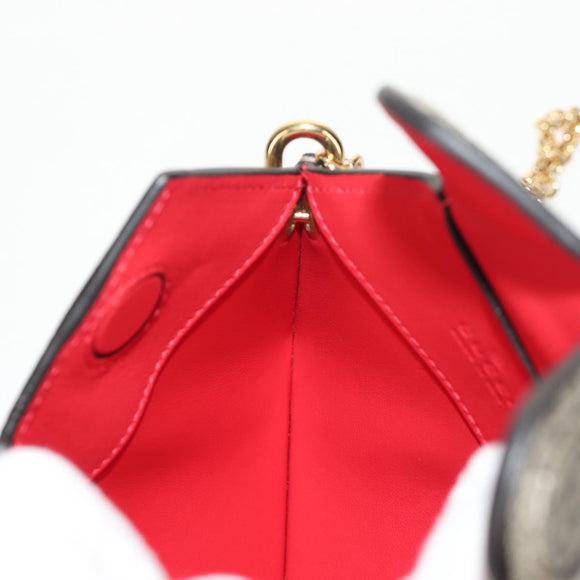 GUCCI GG Supreme Chain Shoulder Bag PVC Beige Gold 678131 Auth 152468AM