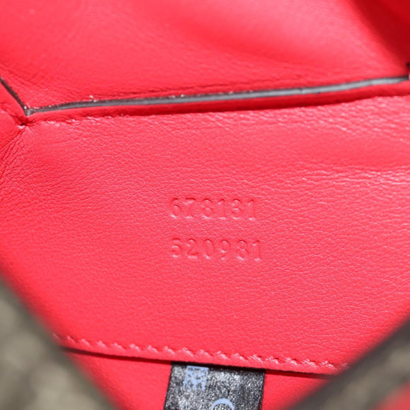 GUCCI GG Supreme Chain Shoulder Bag PVC Beige Gold 678131 Auth 152468AM