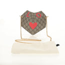 GUCCI GG Supreme Chain Shoulder Bag PVC Beige Gold 678131 Auth 152468AM-12