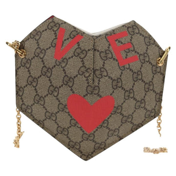 GUCCI GG Supreme Chain Shoulder Bag PVC Beige Gold 678131 Auth 152468AM - 0