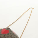 GUCCI GG Supreme Chain Shoulder Bag PVC Beige Gold 678131 Auth 152468AM-14