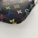 LOUIS VUITTON Multicolor Pochette Cles NM Coin Purse Black M60279 Auth 152469SM-16