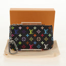 LOUIS VUITTON Multicolor Pochette Cles NM Coin Purse Black M60279 Auth 152469SM-12