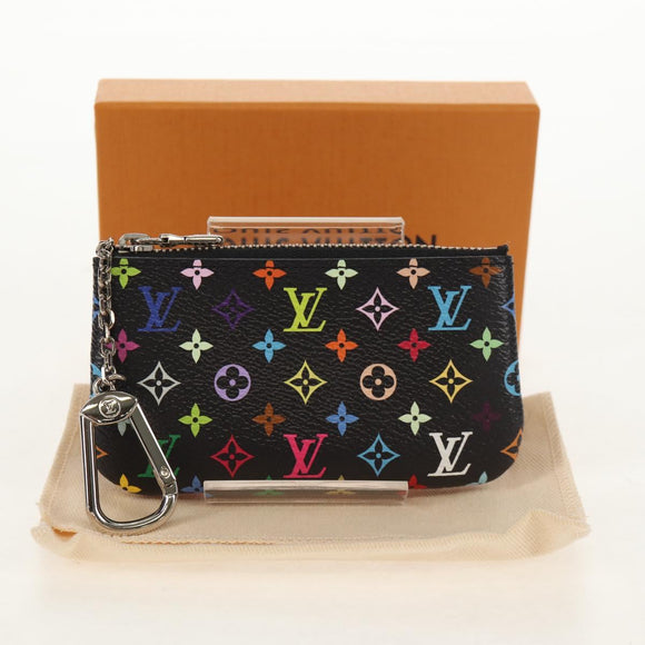 LOUIS VUITTON Multicolor Pochette Cles NM Coin Purse Black M60279 Auth 152469SM