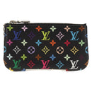 LOUIS VUITTON Multicolor Pochette Cles NM Coin Purse Black M60279 Auth 152469SM-13