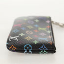LOUIS VUITTON Multicolor Pochette Cles NM Coin Purse Black M60279 Auth 152469SM-4