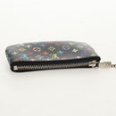 LOUIS VUITTON Multicolor Pochette Cles NM Coin Purse Black M60279 Auth 152469SM-5