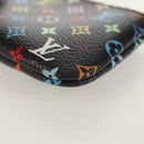 LOUIS VUITTON Multicolor Pochette Cles NM Coin Purse Black M60279 Auth 152469SM-14