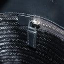 PRADA Hand Bag Metallic leather Silver Auth 152470M-21