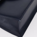 GIVENCHY Hand Bag Leather 2way Navy Gold Auth 152500-9