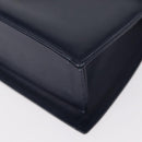 GIVENCHY Hand Bag Leather 2way Navy Gold Auth 152500-16