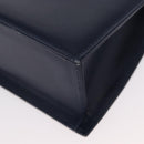 GIVENCHY Hand Bag Leather 2way Navy Gold Auth 152500-18