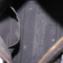 FENDI Zucchino Canvas Boston Bag PVC Dark Brown Gold Auth 152507-11