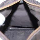 FENDI Zucchino Canvas Boston Bag PVC Dark Brown Gold Auth 152507-20