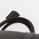 FENDI Zucchino Canvas Boston Bag PVC Dark Brown Gold Auth 152507-14