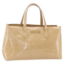 LOUIS VUITTON Monogram Vernis Wilshire PM Bag Rose Florentin M91642 Auth 152514-1