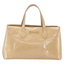 LOUIS VUITTON Monogram Vernis Wilshire PM Bag Rose Florentin M91642 Auth 152514-13