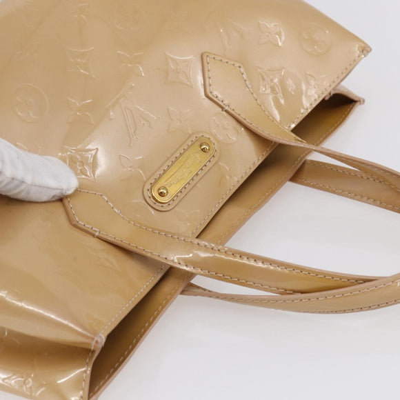 LOUIS VUITTON Monogram Vernis Wilshire PM Bag Rose Florentin M91642 Auth 152514