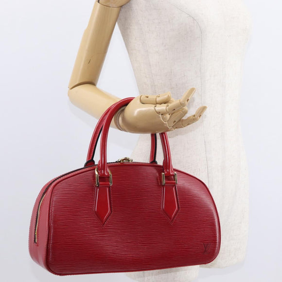 LOUIS VUITTON Epi jasmine Hand Bag Red M52087 LV Auth 152517