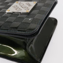 LOUIS VUITTON Damier Vernis Club Bag Green Petrol Blue M92128 LV Auth 152522-15