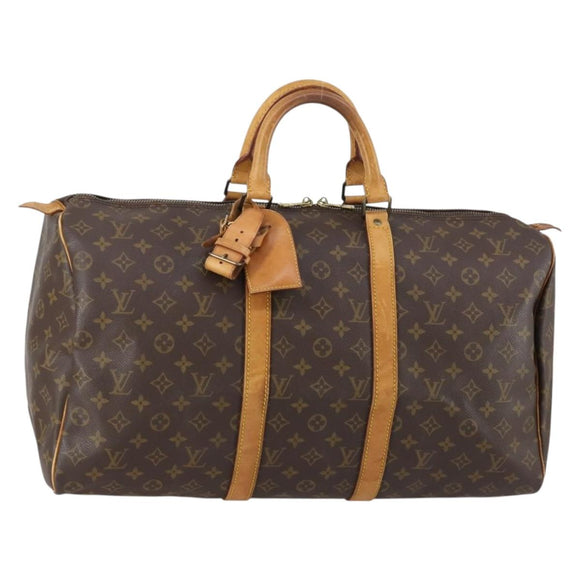 LOUIS VUITTON Monogram Keepall 50 Boston Bag M41426 LV Auth 152552