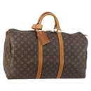 LOUIS VUITTON Monogram Keepall 50 Boston Bag M41426 LV Auth 152553-1