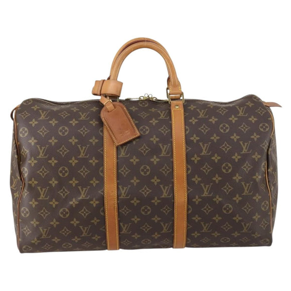 LOUIS VUITTON Monogram Keepall 50 Boston Bag M41426 LV Auth 152553