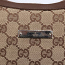 GUCCI GG Canvas Shoulder Bag Brown Silver 019 0433 Auth 152559-17
