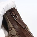 GUCCI GG Canvas Shoulder Bag Brown Silver 019 0433 Auth 152559-10