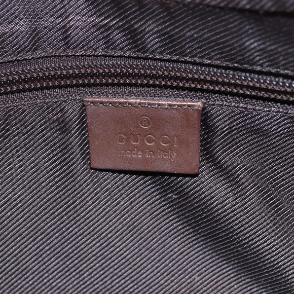 GUCCI GG Canvas Shoulder Bag Brown Silver 019 0433 Auth 152559