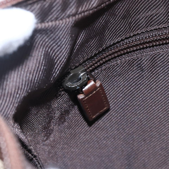 GUCCI GG Canvas Shoulder Bag Brown Silver 019 0433 Auth 152559