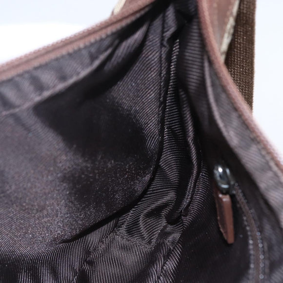 GUCCI GG Canvas Shoulder Bag Brown Silver 019 0433 Auth 152559