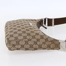 GUCCI GG Canvas Shoulder Bag Brown Silver 019 0433 Auth 152559-4