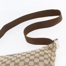 GUCCI GG Canvas Shoulder Bag Brown Silver 019 0433 Auth 152559-8