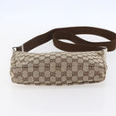 GUCCI GG Canvas Shoulder Bag Brown Silver 019 0433 Auth 152559-5