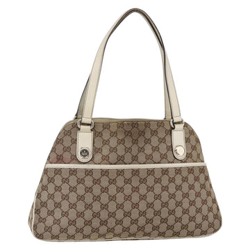 GUCCI GG Canvas Tote Bag Beige Gold 163288 Auth 152561
