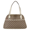 GUCCI GG Canvas Tote Bag Beige Gold 163288 Auth 152561-13