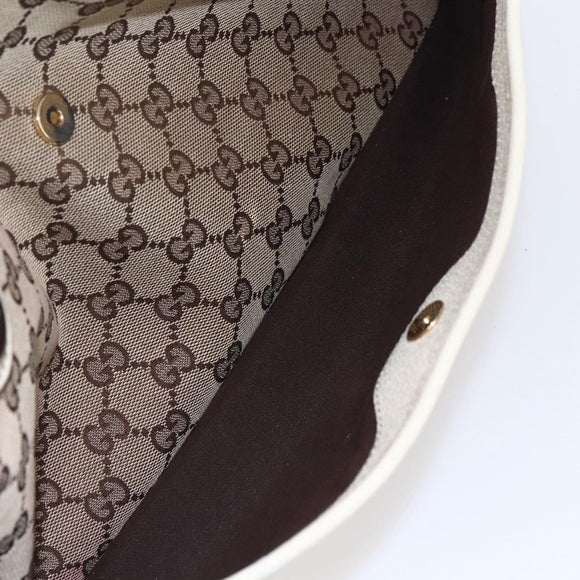 GUCCI GG Canvas Tote Bag Beige Gold 163288 Auth 152561